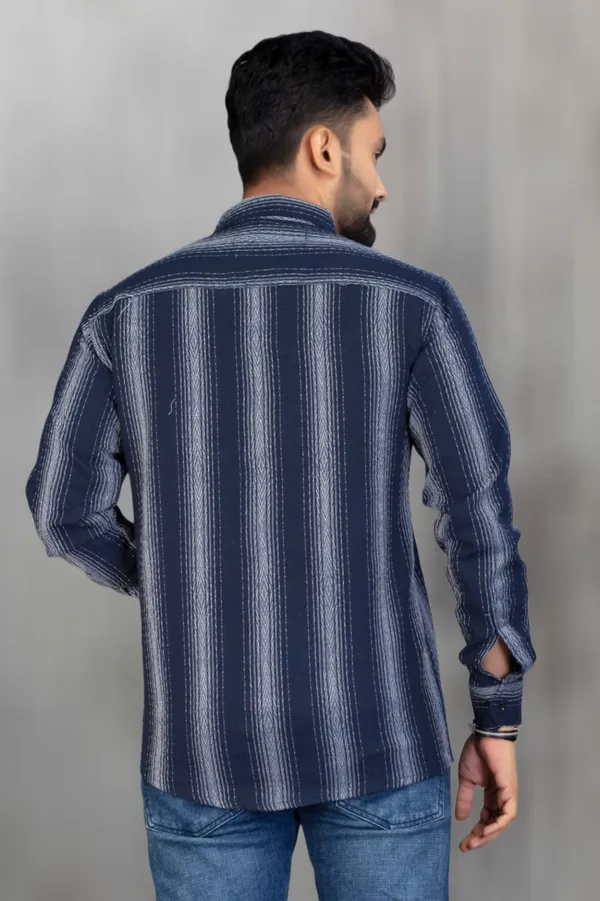 Blue_Cotton_Blend_Striped_Full_Sleeve_Shirt_For_Men