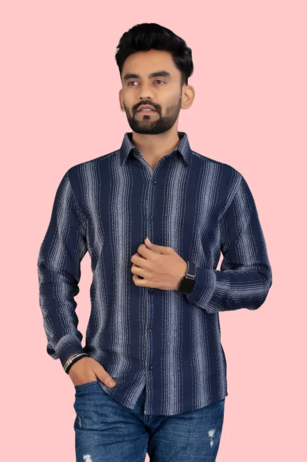 Blue_Cotton_Blend_Striped_Full_Sleeve_Shirt_For_Men