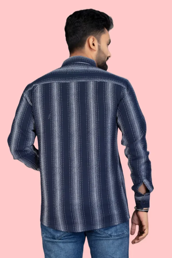 Blue_Cotton_Blend_Striped_Full_Sleeve_Shirt_For_Men