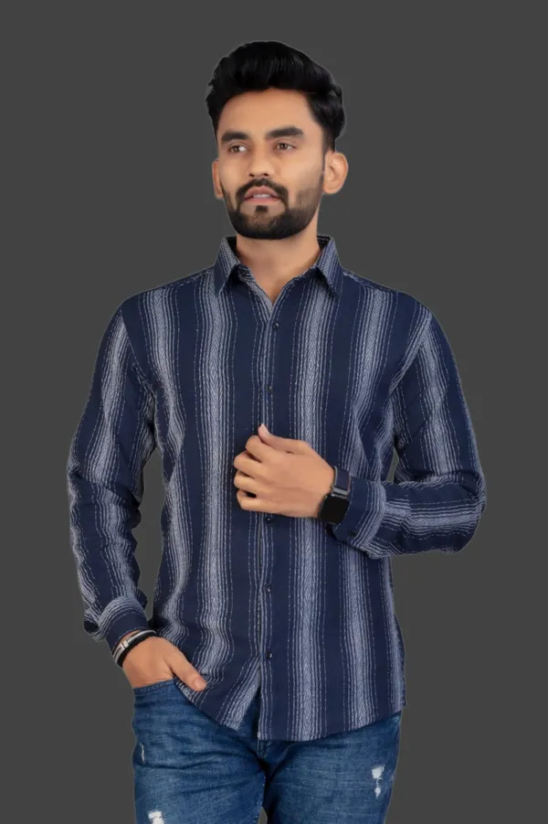 Blue_Cotton_Blend_Striped_Full_Sleeve_Shirt_For_Men