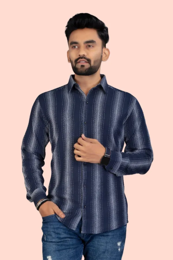 Blue_Cotton_Blend_Striped_Full_Sleeve_Shirt_For_Men