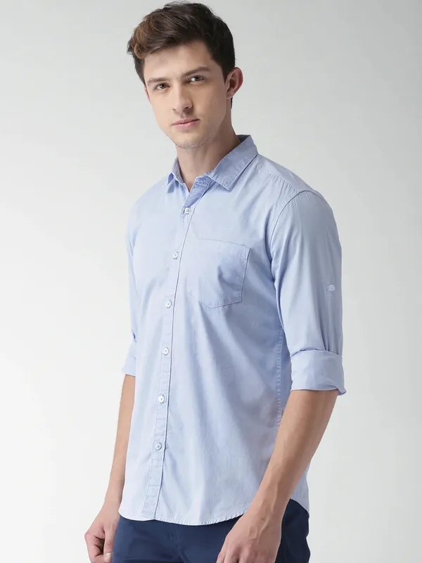 Light_Blue_Cotton_Blend_Solid_Full_Sleeve_Shirt_For_Men