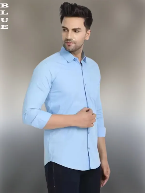 Light_Blue_Cotton_Blend_Solid_Full_Sleeve_Shirt_For_Men