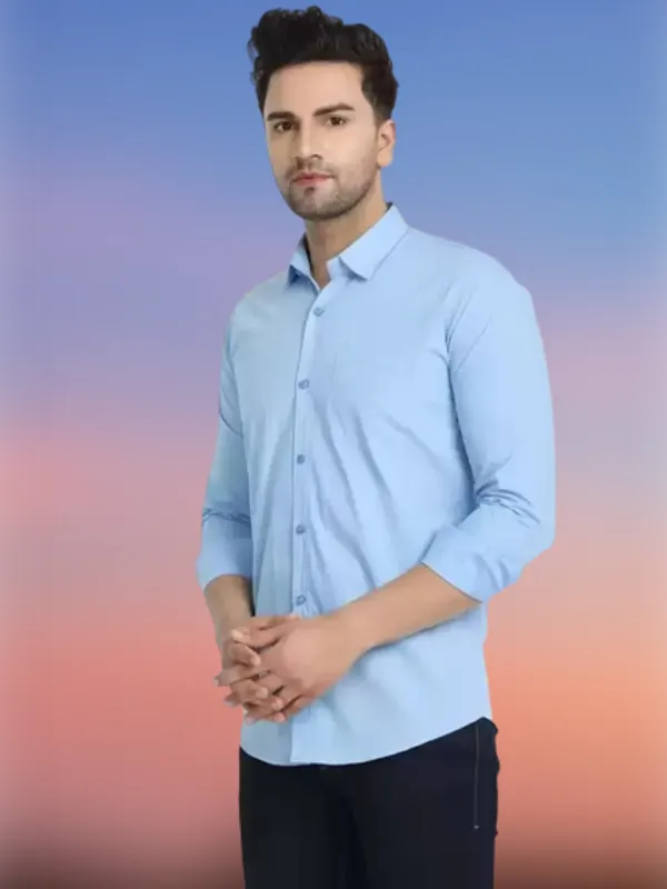 Light_Blue_Cotton_Blend_Solid_Full_Sleeve_Shirt_For_Men