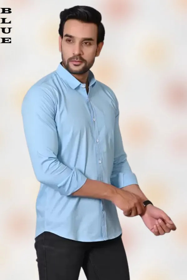 Light_Blue_Cotton_Blend_Solid_Full_Sleeve_Shirt_For_Men