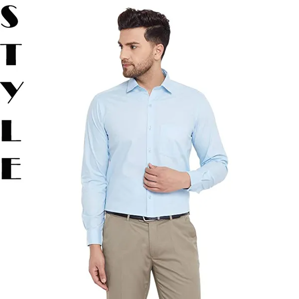 Light_Blue_Cotton_Blend_Solid_Full_Sleeve_Shirt_For_Men
