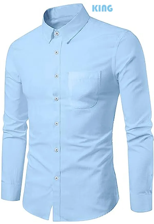 Light_Blue_Cotton_Blend_Solid_Full_Sleeve_Shirt_For_Men