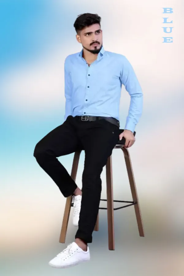 Light_Blue_Cotton_Blend_Solid_Full_Sleeve_Shirt_For_Men