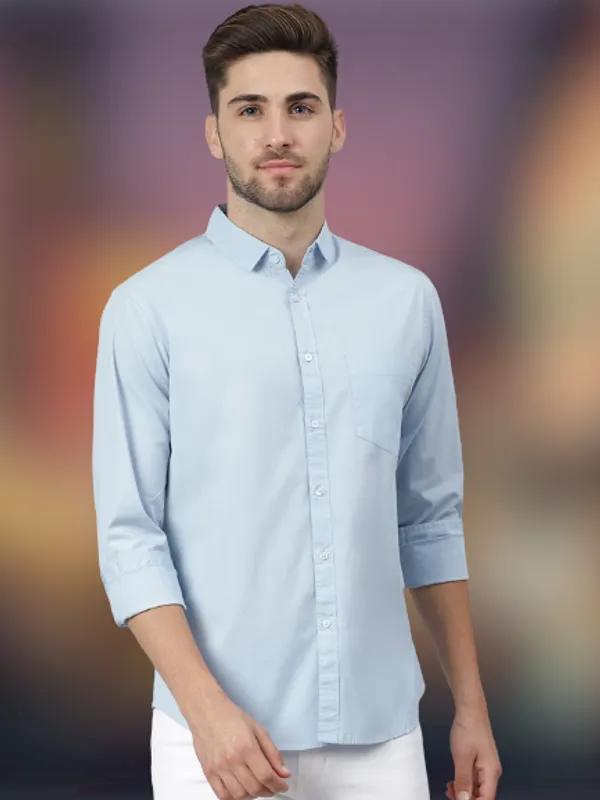 Light_Blue_Cotton_Blend_Solid_Full_Sleeve_Shirt_For_Men
