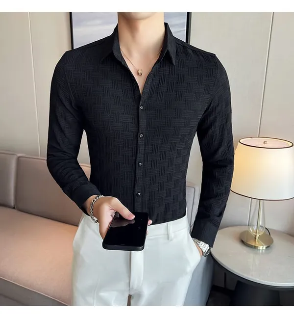 Black_Polycotton_Solid_Full_Sleeve_Shirt_For_Men