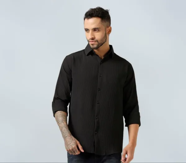 Black_Polycotton_Solid_Full_Sleeve_Shirt_For_Men