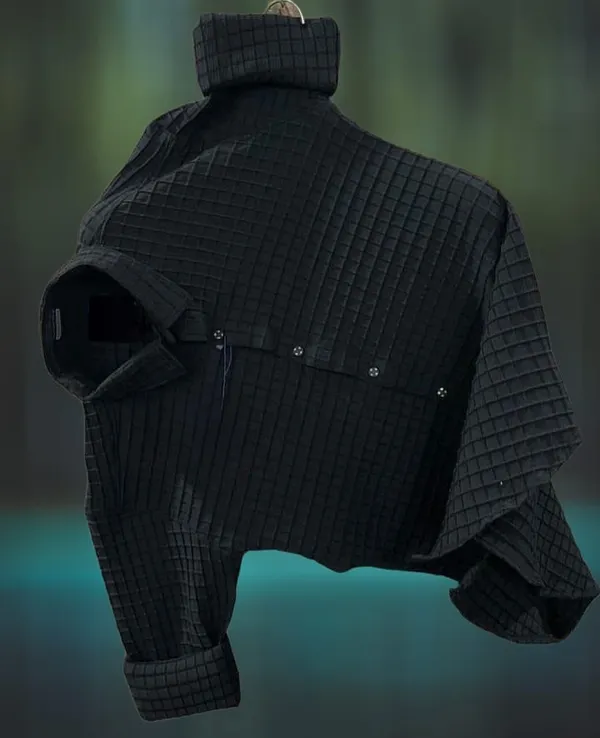 Black_Cotton_Blend_Solid_Full_Sleeve_Shirt_For_Men