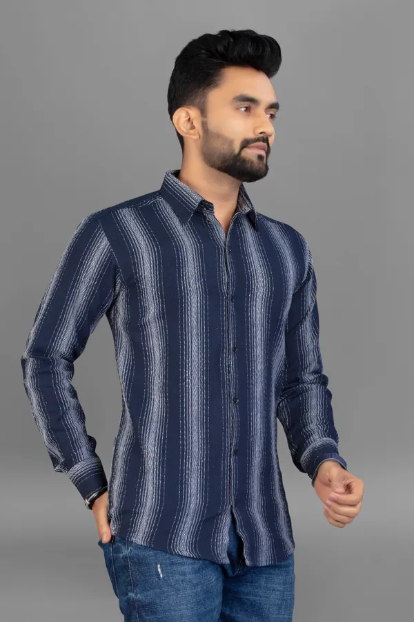 Blue_Cotton_Blend_Striped_Full_Sleeve_Shirt_For_Men
