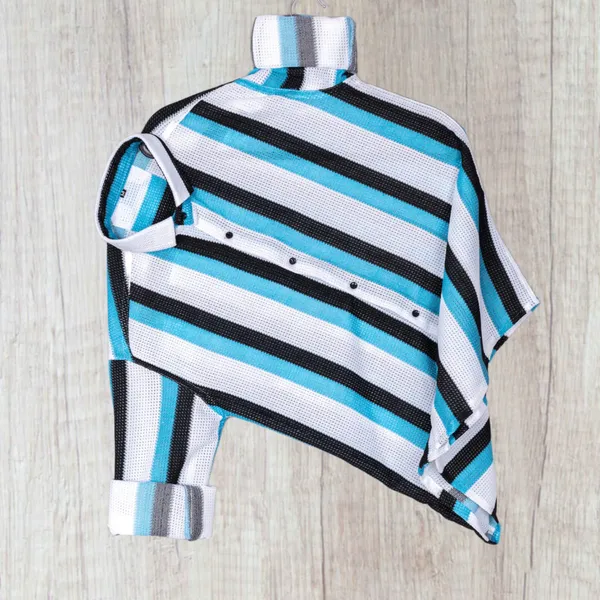 Blue_Polycotton_Striped_Full_Sleeve_Shirt_For_Men