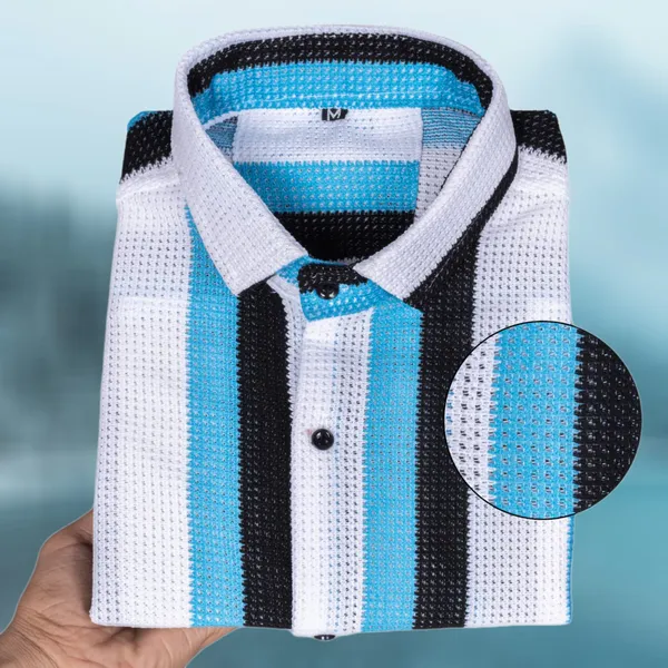 Blue_Polycotton_Striped_Full_Sleeve_Shirt_For_Men