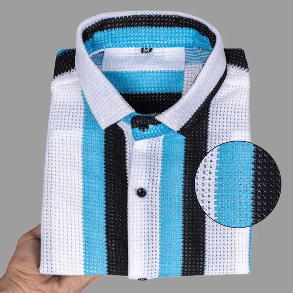 Blue_Polycotton_Striped_Full_Sleeve_Shirt_For_Men