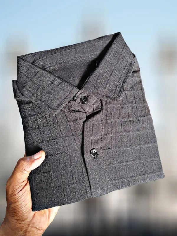 Black_Cotton_Blend_Solid_Full_Sleeve_Shirt_For_Men
