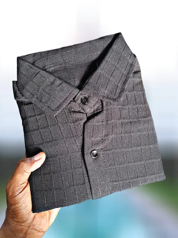 Black_Cotton_Blend_Solid_Full_Sleeve_Shirt_For_Men
