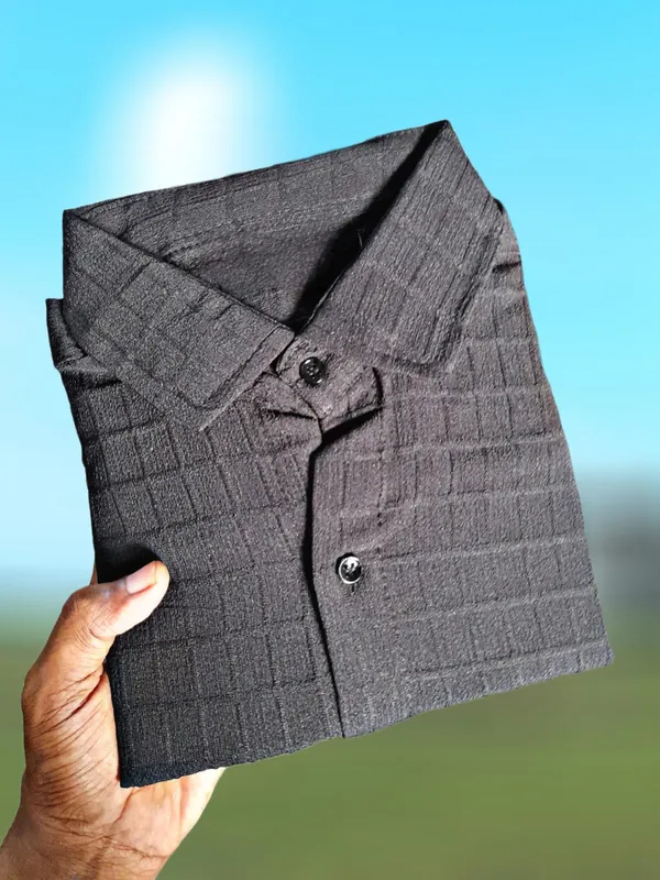 Black_Cotton_Blend_Solid_Full_Sleeve_Shirt_For_Men