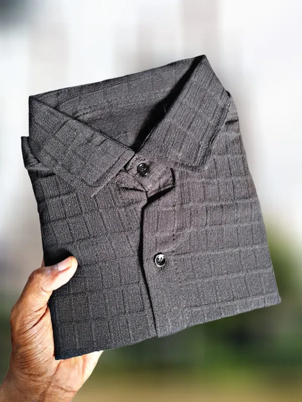 Black_Cotton_Blend_Solid_Full_Sleeve_Shirt_For_Men