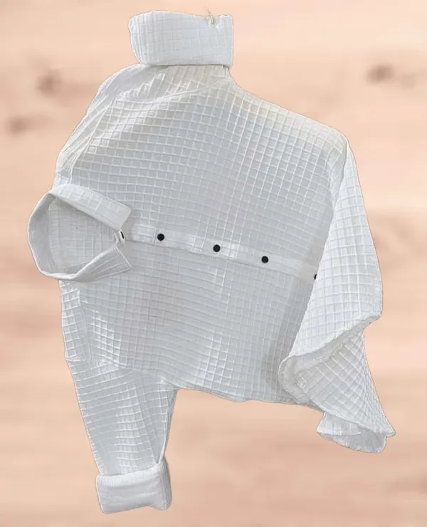 White_Cotton_Blend_Solid_Full_Sleeve_Shirt_For_Men