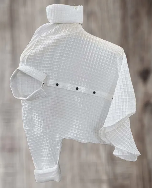 White_Cotton_Blend_Solid_Full_Sleeve_Shirt_For_Men