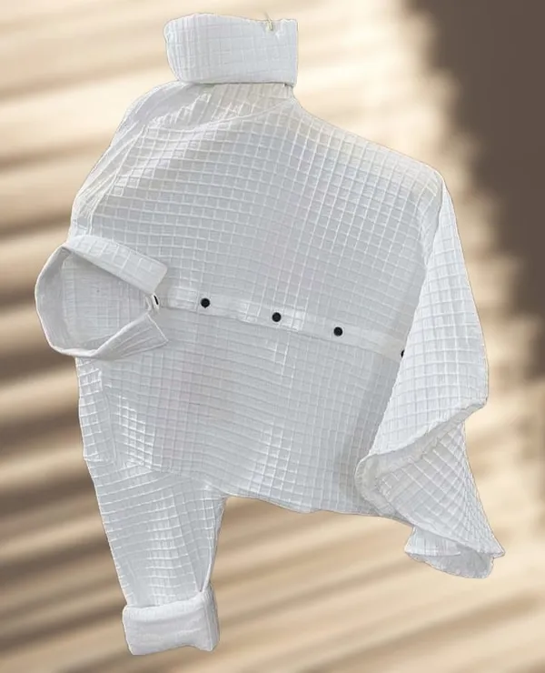 White_Cotton_Blend_Solid_Full_Sleeve_Shirt_For_Men