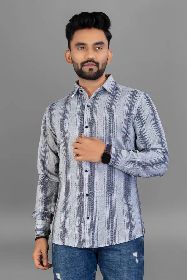 Grey_Cotton_Blend_Striped_Full_Sleeve_Shirt_For_Men