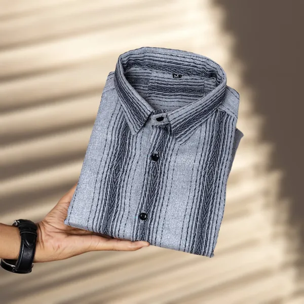 Grey_Cotton_Blend_Striped_Full_Sleeve_Shirt_For_Men