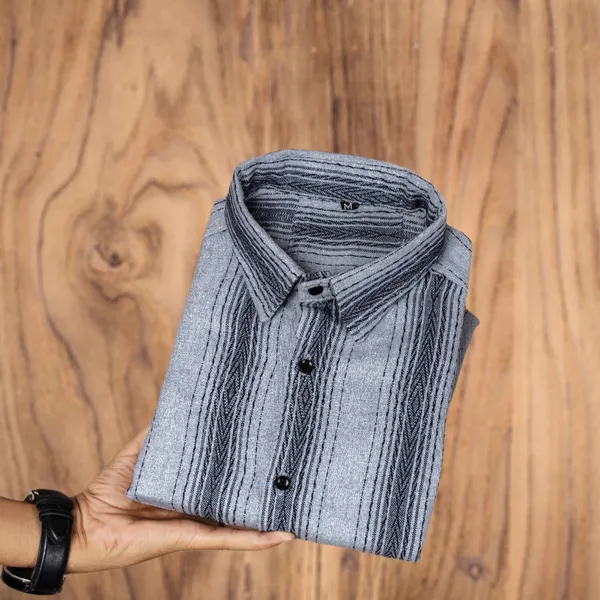 Grey_Cotton_Blend_Striped_Full_Sleeve_Shirt_For_Men