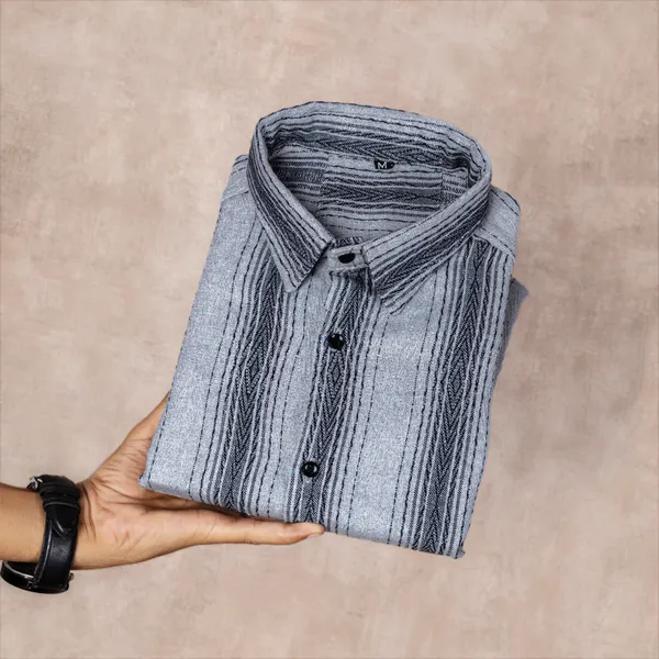 Grey_Cotton_Blend_Striped_Full_Sleeve_Shirt_For_Men