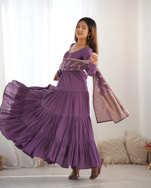 Mauve_Purple_Pure_Soft_Roman_Silk_Chanderi_Discharge_Print_Kedia_Style_Kurta_With_Dupatta_&_Palazzo