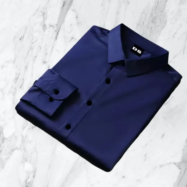 Blue_Satin_Solid_Full_Sleeve_Shirt_For_Men