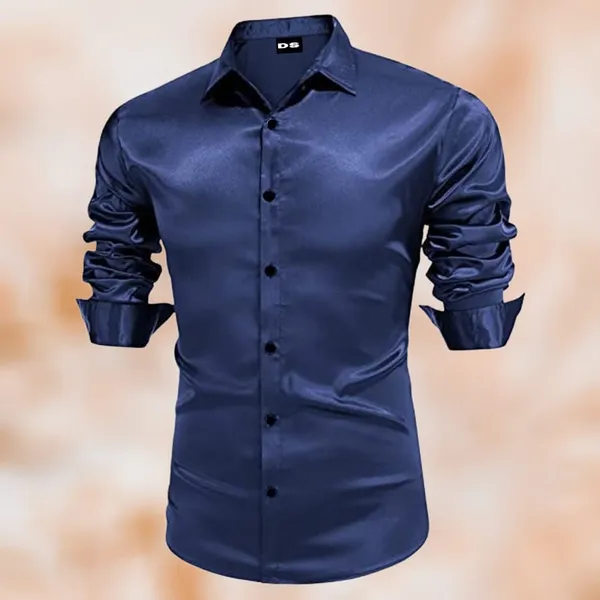 Blue_Satin_Solid_Full_Sleeve_Shirt_For_Men
