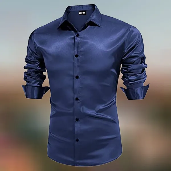 Blue_Satin_Solid_Full_Sleeve_Shirt_For_Men