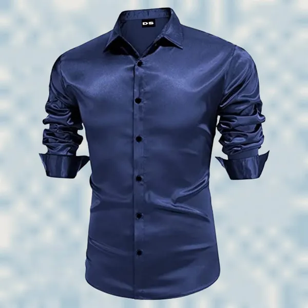 Blue_Satin_Solid_Full_Sleeve_Shirt_For_Men