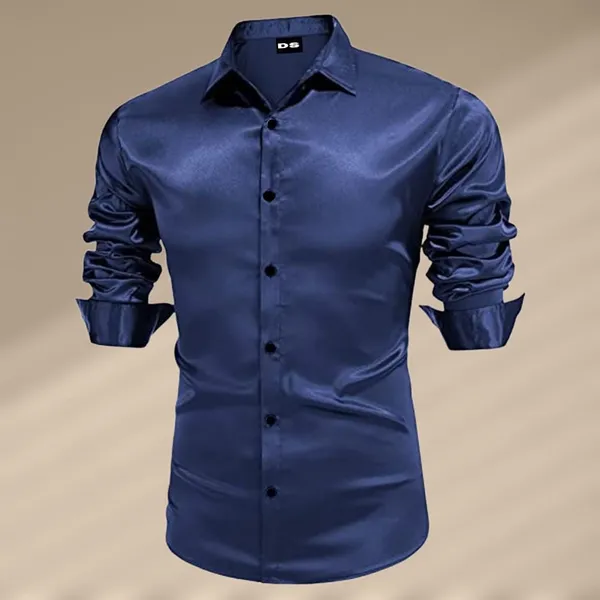 Blue_Satin_Solid_Full_Sleeve_Shirt_For_Men