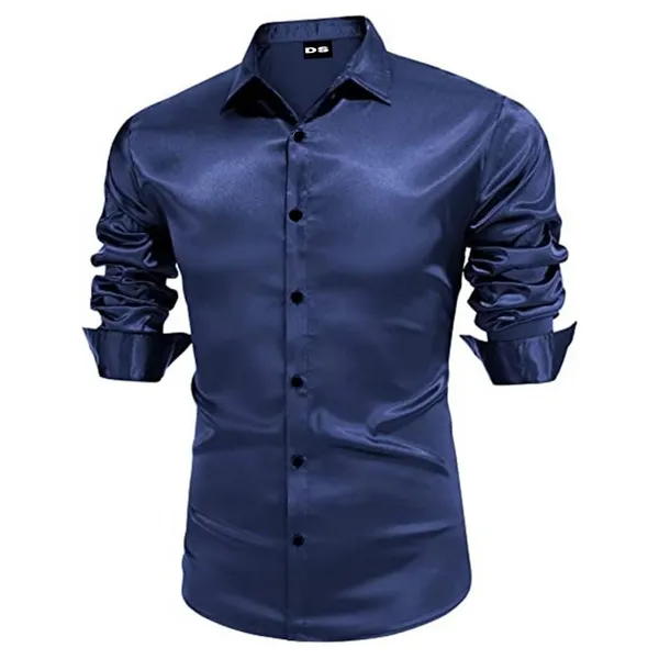 Blue_Satin_Solid_Full_Sleeve_Shirt_For_Men