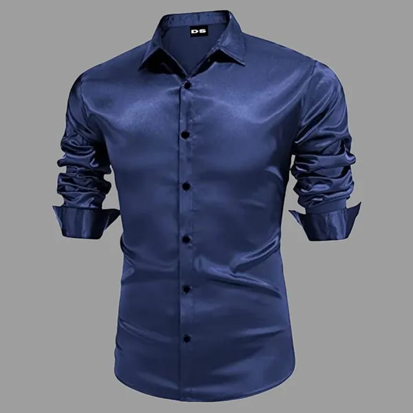 Blue_Satin_Solid_Full_Sleeve_Shirt_For_Men