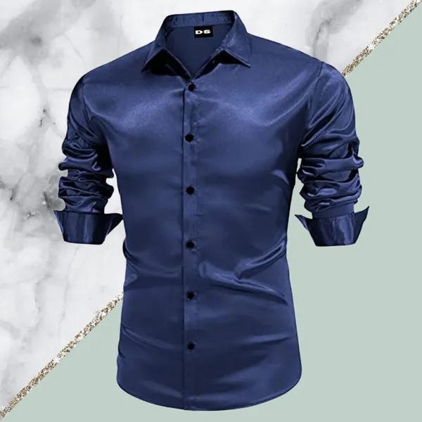Blue_Satin_Solid_Full_Sleeve_Shirt_For_Men