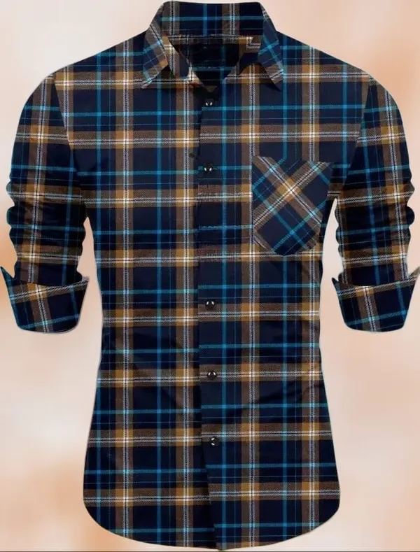 Yellow_Cotton_Linen_Checkered_Full_Sleeve_Shirt_For_Men