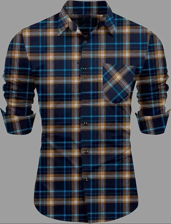 Multicolor_Cotton_Blend_Checkered_Full_Sleeve_Shirt_For_Men