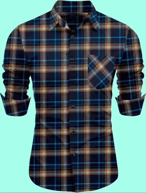 Multicolor_Cotton_Blend_Checkered_Full_Sleeve_Shirt_For_Men