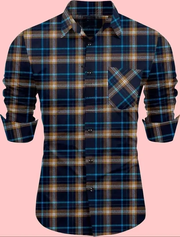 Multicolor_Cotton_Blend_Checkered_Full_Sleeve_Shirt_For_Men