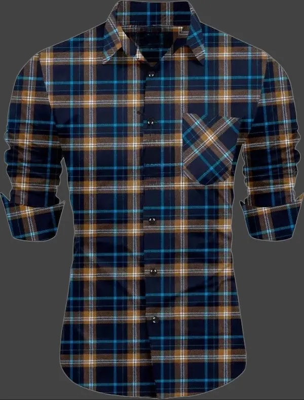 Multicolor_Cotton_Blend_Checkered_Full_Sleeve_Shirt_For_Men