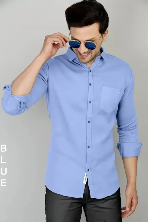 Light_Blue_Cotton_Blend_Solid_Full_Sleeve_Shirt_For_Men