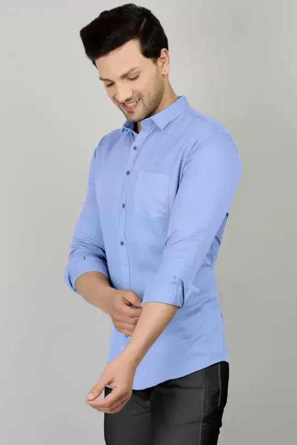 Light_Blue_Cotton_Blend_Solid_Full_Sleeve_Shirt_For_Men