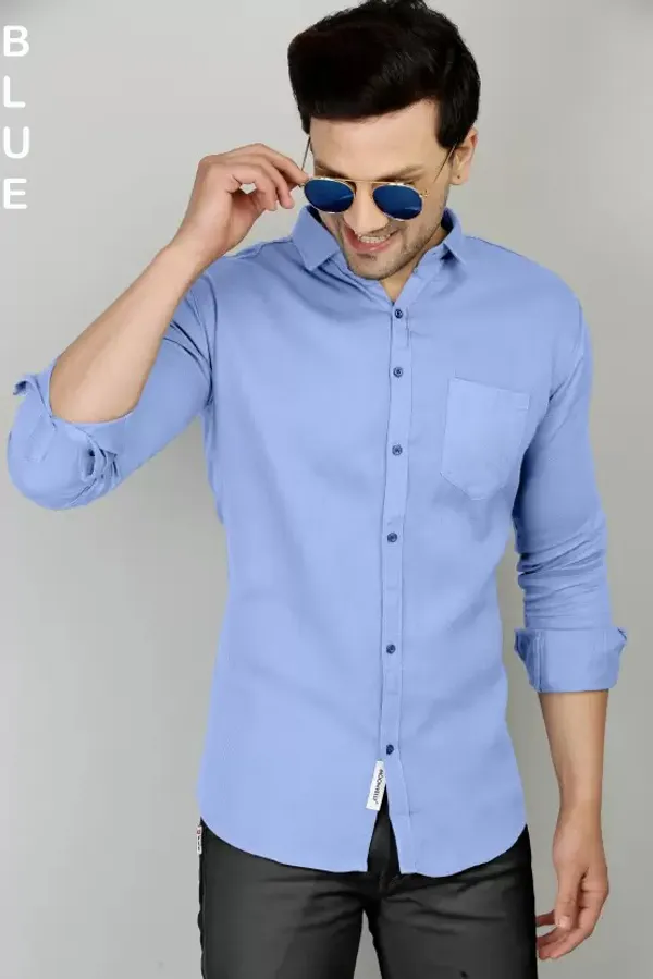 Light_Blue_Cotton_Blend_Solid_Full_Sleeve_Shirt_For_Men