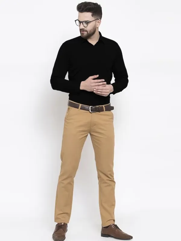Black_Cotton_Blend_Solid_Full_Sleeve_Shirt_For_Men