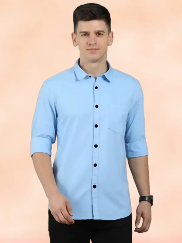 Light_Blue_Cotton_Blend_Solid_Full_Sleeve_Shirt_For_Men